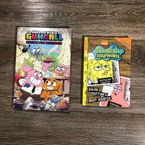 Spongebob Squarepants The Amazing World of Gumball Children Book Lot of 2